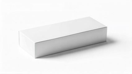 Fototapeta premium Blank white box on white background
