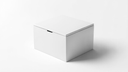 Fototapeta premium Blank white box on white background