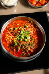 Red curry noodles with beef