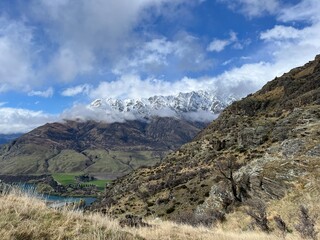 mountain landscape with blue sky