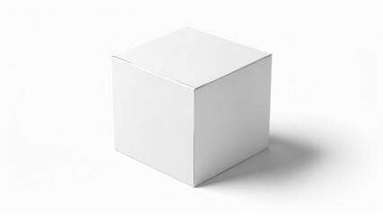 Fototapeta premium Blank white cube box (1)