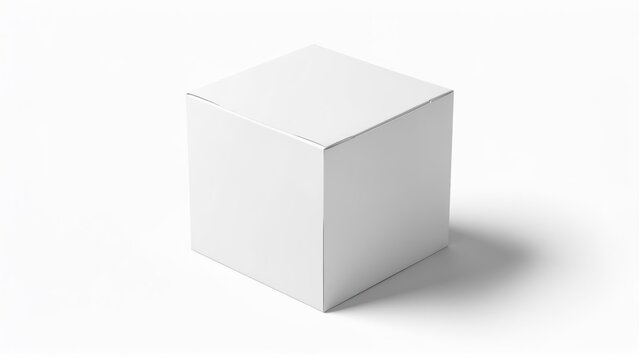 Blank white cube box (1)