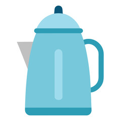Obraz premium Simple blue kettle icon