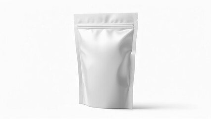 Blank white foil pouch