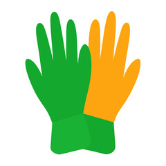 Pair of colorful gardening gloves