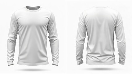 Blank white long-sleeve shirt mockup (1)