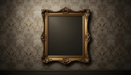 Vintage Ornate Frame Mockup – Empty Wall Art