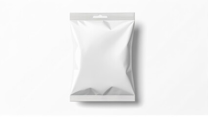 Blank white plastic snack bag