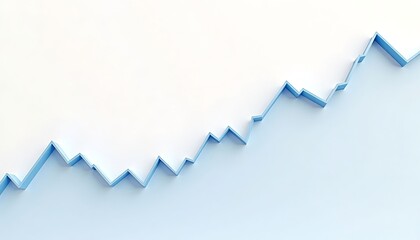 Market trends visible through a rising line graph on a light background showing economic growth