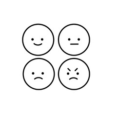 シンプルな表情のアイコン