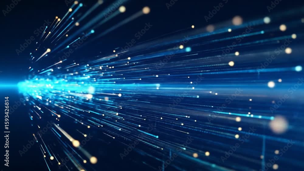 Aufkleber abstract digital data stream tunnel background