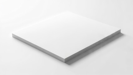 Blank white square object