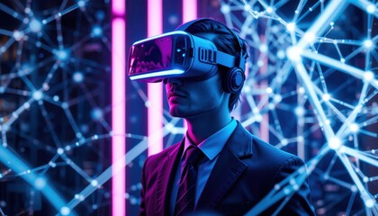 Immersive virtual reality experience with a connected digital network