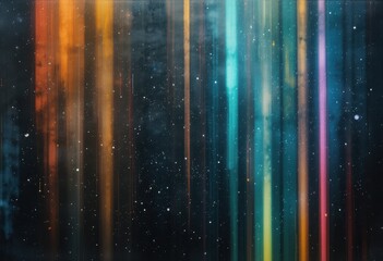 Ethereal Aurora Cascade: Cosmic Streamers with Vibrant Color Spectrum Display