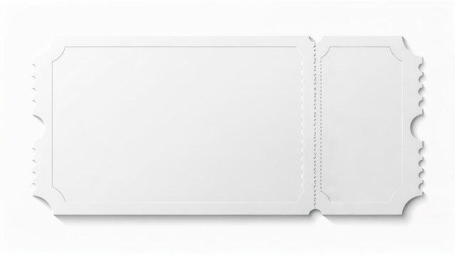 Blank white ticket