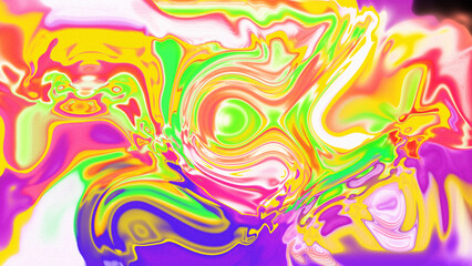 Obraz premium Fluid Marble Texture with Organic Flow, Abstract Liquid Pattern with Wavy Structure, Melted Surface Design with Soft Transitions, Psychedelic Swirl Texture with Marble Effect