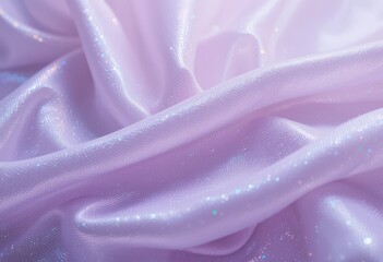 Iridescent Lavender Fabric with Subtle Shimmering Texture and Soft Folds