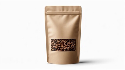Brown paper coffee bag