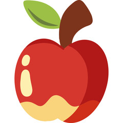 Apple Flat Style Icon Vector
