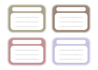 Vintage book tags. Library style. Book labels collection