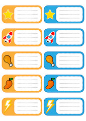 Bookish accents.  Book labels collection