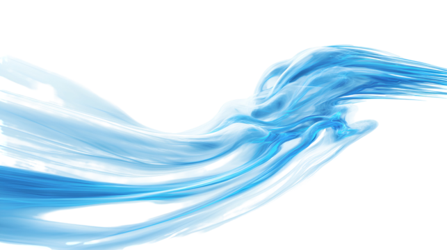 Abstract Blue Liquid Swirl Flowing Design