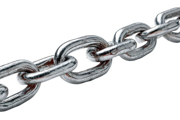 Fototapeta premium Rusty Metal Chain Closeup Dark Background