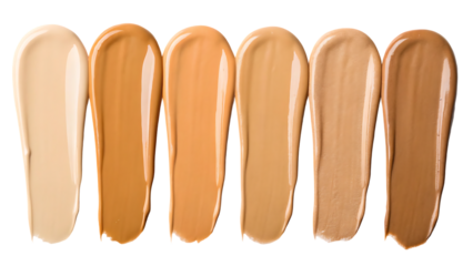 Liquid Foundation Swatches: Diverse Skin Tone Color Palette
