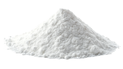 Isolated Baking Soda Heap on Transparent Background