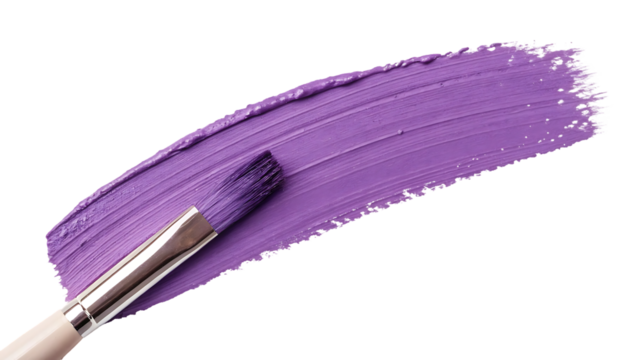 Textured Purple Brushstroke PNG on White/Transparent Background - Powered by Adobe