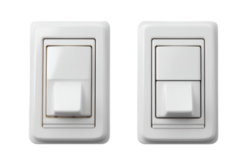 White light switches single and double options home electrical