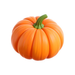 Obraz premium 3d Bright orange pumpkin isolated on transparent background