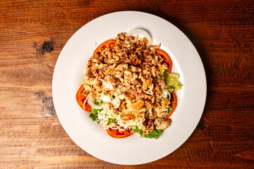 Chicken, bacon and ranch salad