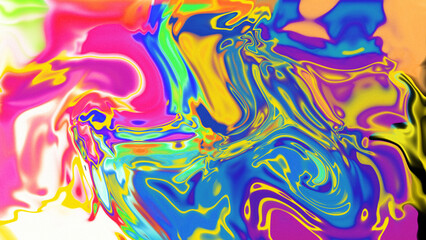 Obraz premium Fluid Marble Texture with Organic Flow, Abstract Liquid Pattern with Wavy Structure, Melted Surface Design with Soft Transitions, Psychedelic Swirl Texture with Marble Effect