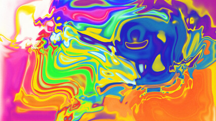 Fototapeta premium Fluid Marble Texture with Organic Flow, Abstract Liquid Pattern with Wavy Structure, Melted Surface Design with Soft Transitions, Psychedelic Swirl Texture with Marble Effect