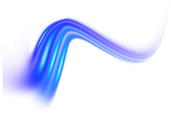 PNG Abstract blue light streaks flowing gracefully against transparent background