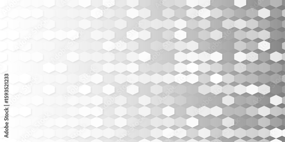 Poster abstract pattern featuring gray hexagons. the design should be modern, minimalistic, and uniform, wi