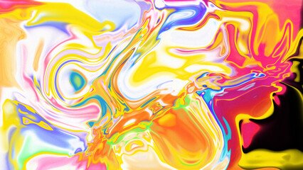 Fototapeta premium Fluid Marble Texture with Organic Flow, Abstract Liquid Pattern with Wavy Structure, Melted Surface Design with Soft Transitions, Psychedelic Swirl Texture with Marble Effect