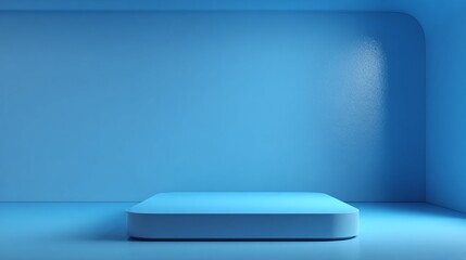 Digital Rendering: Light Blue Platform in Room
