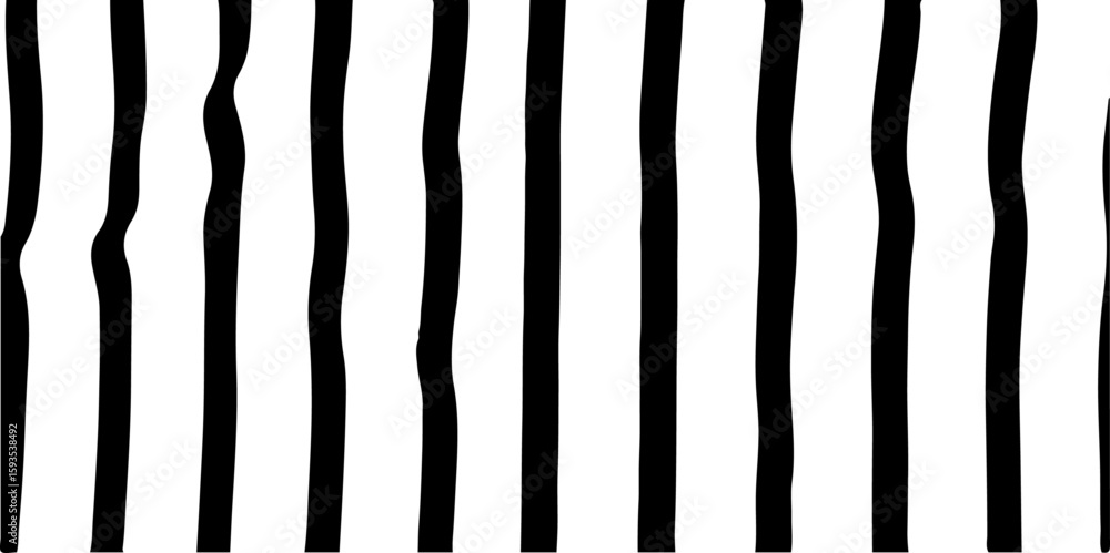 Poster abstract composition featuring a set black stick or line element on a clean white background.