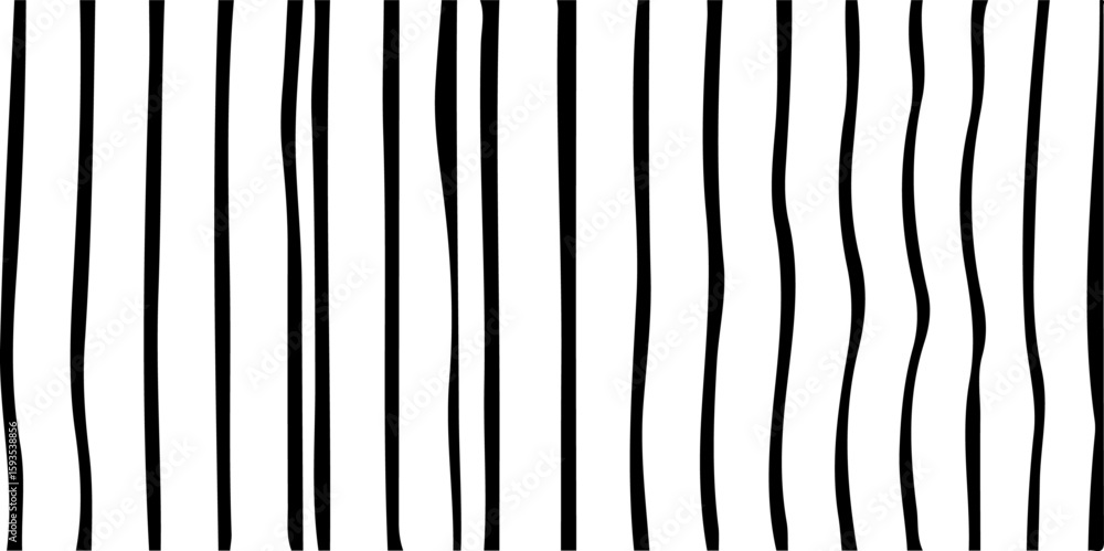 Poster abstract composition featuring a set black stick or line element on a clean white background.