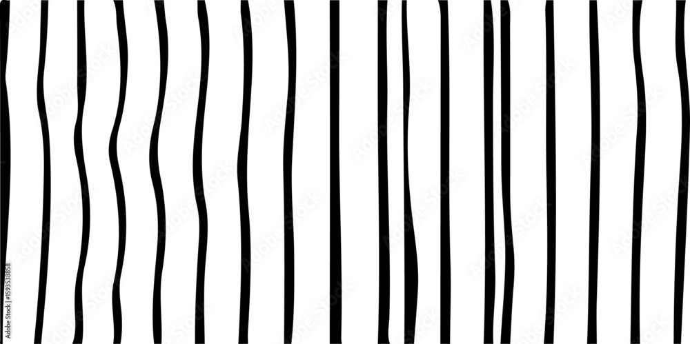 Poster abstract composition featuring a set black stick or line element on a clean white background.