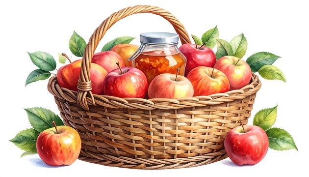 Basket of apples and jam (2)