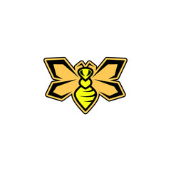 Bee logos, logo of an animal that produces delicious honey