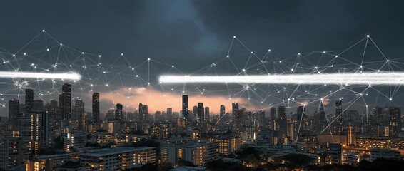 data processing across a metropolis via a network of connections - Powered by Adobe