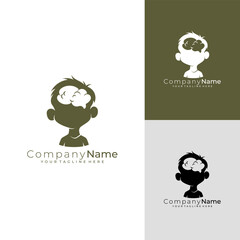 logo of a smart and ingenious little child's brain