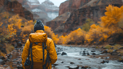 Golden Chill: Adventure in Winter Glow