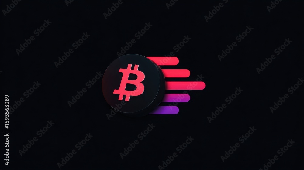 Poster bitcoin icon representing liquidity heatmap concept in a financial visualization displaying market o