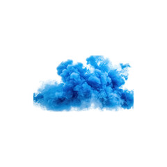 Fototapeta premium Abstract Blue Smoke Swirl Isolated on White Background
