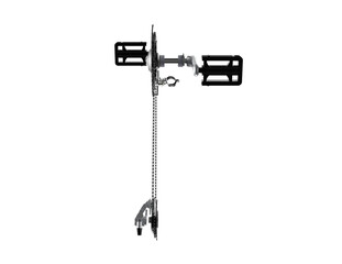 Precision Bicycle Drivetrain Wireframe Technical Drawing: Monochrome Line Art Illustration of Gears, Chain, and Pedals, an Essential Engineering Blueprint for Bike Mechanics, CAD, and Industrial